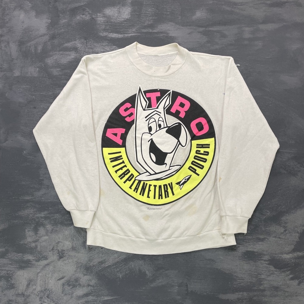 vintage Astro Interplanetary Pooch sweatshirt mens medium white 1990s‎ cartoon